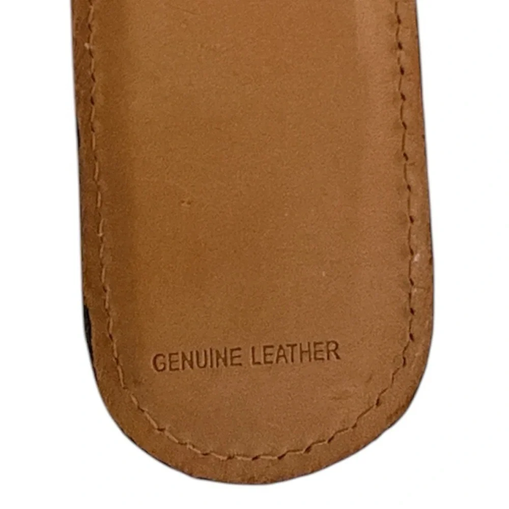 Fossil vintage black leather money clip genuine leather magnetic close retro y2k